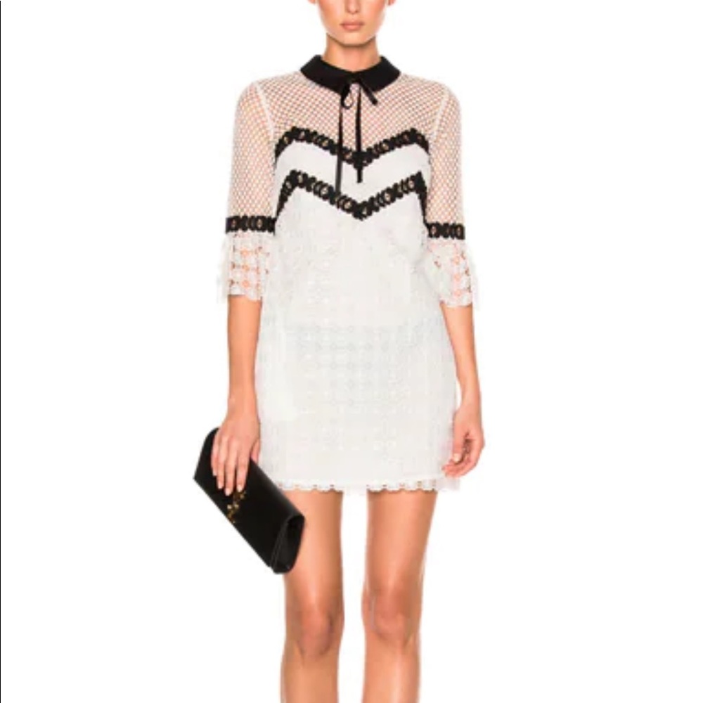Self Portrait Lace Petal Dress